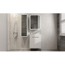 Зеркальный шкаф Jorno Modul 60 Mol.03.60/P/W/JR с подсветкой Белый