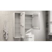 Зеркальный шкаф Jorno Modul 60 Mol.03.60/P/W/JR с подсветкой Белый