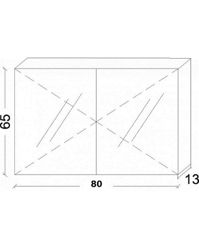 Зеркальный шкаф Boheme Armadi Art Vallessi 80 547-A matt с подсветкой Антрацит матовый