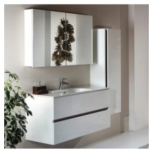 Зеркальный шкаф Boheme Armadi Art Vallessi 80 547-W с подсветкой Белый глянец