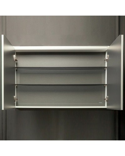 Зеркальный шкаф Boheme Armadi Art Vallessi 80 547-W с подсветкой Белый глянец