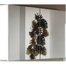 Зеркальный шкаф Boheme Armadi Art Vallessi 80 547-W с подсветкой Белый глянец