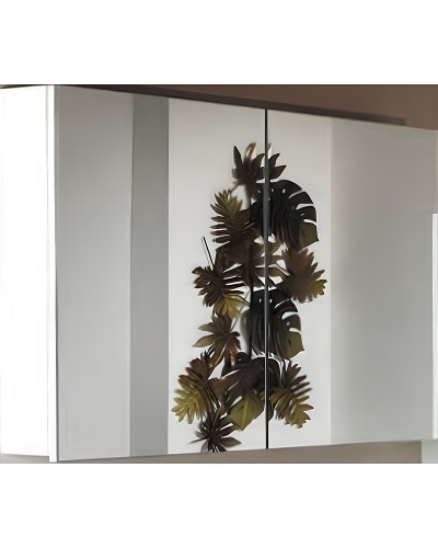 Зеркальный шкаф Boheme Armadi Art Vallessi 80 547-W с подсветкой Белый глянец