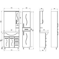 Зеркальный шкаф 77х106,6 см белый ASB-Mebel Грета