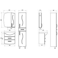 Зеркальный шкаф 60х80 см белый ASB-Mebel Грета