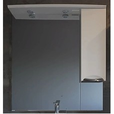 Зеркальный шкаф 77х106 см белый ASB-Mebel Мессина