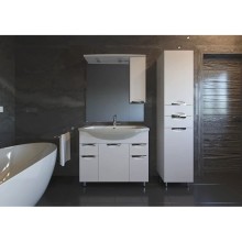 Зеркальный шкаф 77х106 см белый ASB-Mebel Мессина