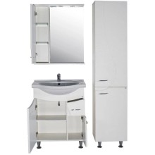 Зеркальный шкаф 65х80 см белый ясень L ASB-Mebel Альфа