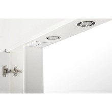 Зеркальный шкаф 65х80 см белый ясень L ASB-Mebel Альфа