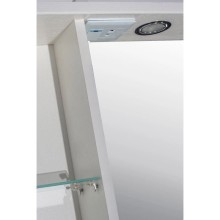 Зеркальный шкаф 65х80 см белый ясень L ASB-Mebel Альфа
