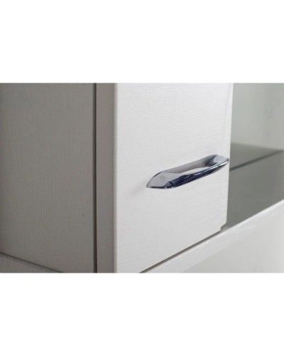 Зеркальный шкаф 65х80 см белый ясень L ASB-Mebel Альфа