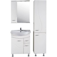 Зеркальный шкаф 65х80 см белый ясень L ASB-Mebel Альфа