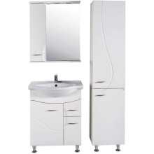 Зеркальный шкаф 65х80 см белый ясень L ASB-Mebel Альфа