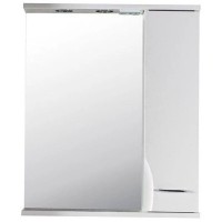 Зеркальный шкаф 65х80 см белый ясень R ASB-Mebel Альфа