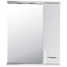 Зеркальный шкаф 65х80 см белый ясень R ASB-Mebel Альфа