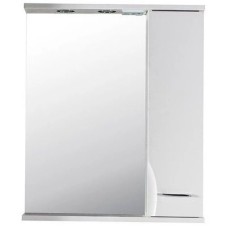 Зеркальный шкаф 65х80 см белый ясень R ASB-Mebel Альфа