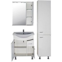 Зеркальный шкаф 65х80 см белый ясень R ASB-Mebel Альфа