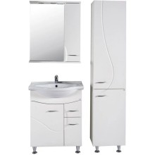 Зеркальный шкаф 65х80 см белый ясень R ASB-Mebel Альфа