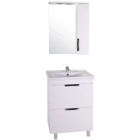 Зеркальный шкаф 57,4х78,1 см белый ASB-Mebel Миранда