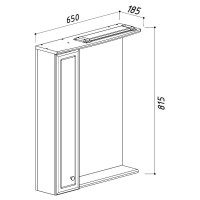 Зеркальный шкаф 65х81,5 см белый глянец L Belux Адажио В 60 Ш
