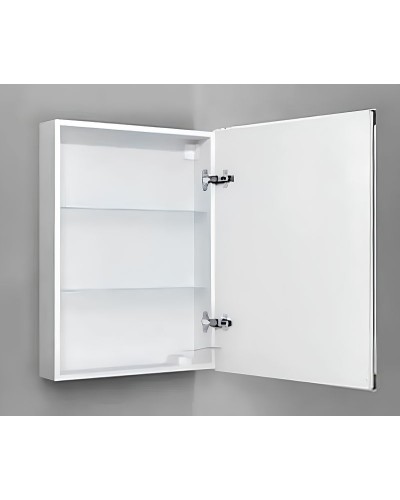 Зеркальный шкаф Jorno Slide 60 Sli.03.60/W с подсветкой с сенсорным выключателем и часами