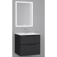 Зеркальный шкаф Jorno Slide 60 Sli.03.60/A с подсветкой с сенсорным выключателем и часами