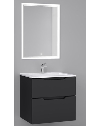 Зеркальный шкаф Jorno Slide 60 Sli.03.60/A с подсветкой с сенсорным выключателем и часами