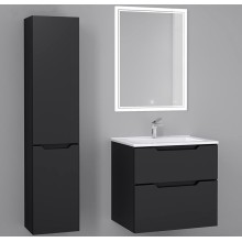 Зеркальный шкаф Jorno Slide 60 Sli.03.60/A с подсветкой с сенсорным выключателем и часами