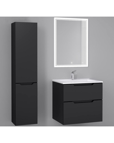 Зеркальный шкаф Jorno Slide 60 Sli.03.60/A с подсветкой с сенсорным выключателем и часами