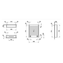 Зеркальный шкаф 60х75 см Laufen Frame 25 4.0840.2.900.144.1