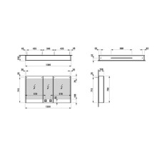 Зеркальный шкаф 130х75 см Laufen Frame 25 4.0875.4.900.144.1