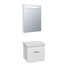 Зеркальный шкаф Runo Парма 50 R 00-00001128 с подсветкой Белый