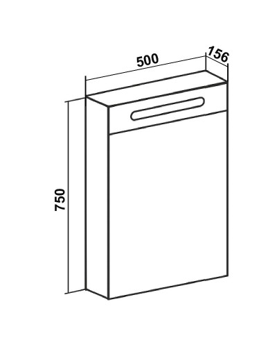 Зеркальный шкаф Runo Парма 50 R 00-00001128 с подсветкой Белый
