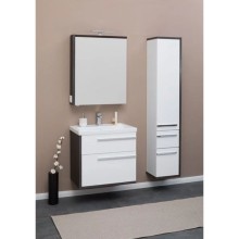 Зеркальный шкаф 69,5х85 см эвкалипт мистери/белый глянец R Aquanet Фостер 00202061