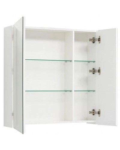 Зеркальный шкаф 85х87,3 см белый глянец L Aquanet Йорк 00202089