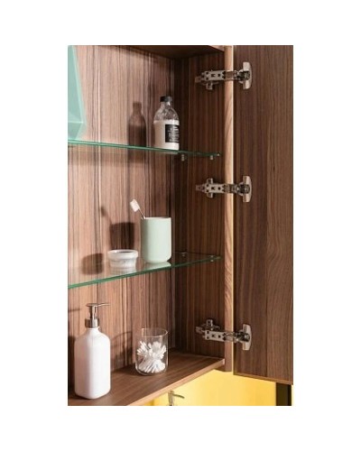 Зеркальный шкаф 60х87,3 см орех R Aquanet Нью-Йорк 00203951