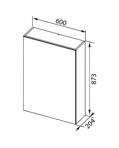 Зеркальный шкаф 60х87,3 см орех R Aquanet Нью-Йорк 00203951