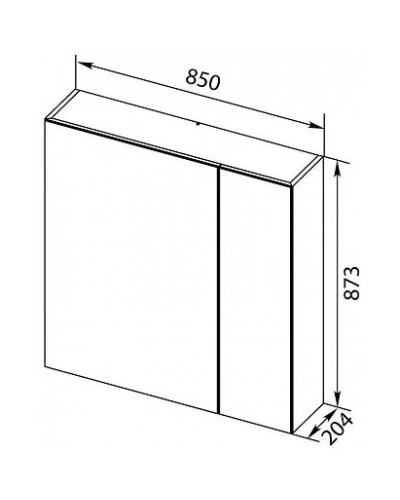 Зеркальный шкаф 85х87,3 см орех L Aquanet Нью-Йорк 00203954