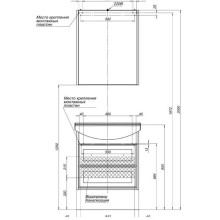 Зеркальный шкаф 62,2х75 см белый глянец R Aquanet Остин 00203921