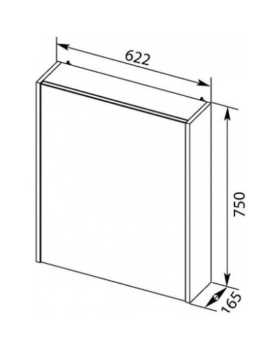 Зеркальный шкаф 62,2х75 см дуб кантербери R Aquanet Остин 00200919