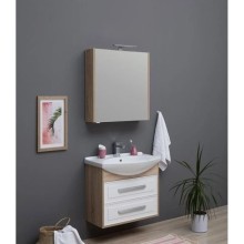 Зеркальный шкаф 72,2х75 см дуб сонома R Aquanet Остин 00201727