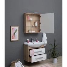 Зеркальный шкаф 72,2х75 см дуб сонома R Aquanet Остин 00201727