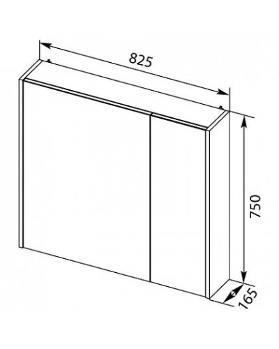 Зеркальный шкаф 82,5х75 см белый глянец L Aquanet Остин 00203924