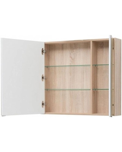 Зеркальный шкаф 82,5х75 см дуб сонома L Aquanet Остин 00201729