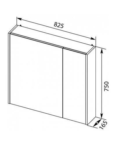 Зеркальный шкаф 82,5х75 см дуб кантербери L Aquanet Остин 00200918