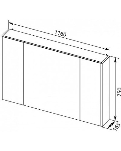 Зеркальный шкаф 116х75 см дуб кантербери Aquanet Остин 00201725
