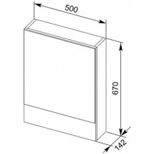 Зеркальный шкаф 50х67 см белый L Aquanet Верона 00207763