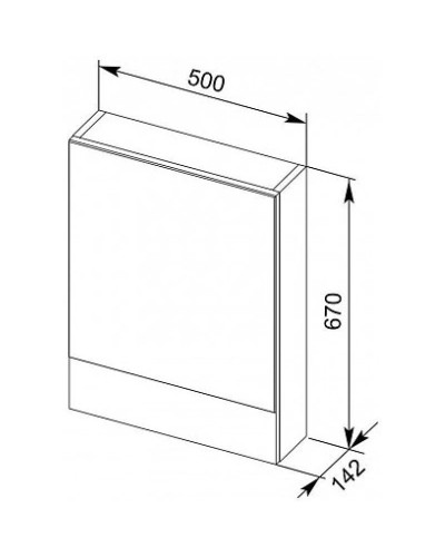 Зеркальный шкаф 50х67 см белый L Aquanet Верона 00207763