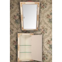 Зеркальный шкаф Migliore CDB 45 R 21866 угловой Слоновая кость Серебро