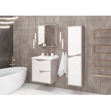 Зеркальный шкаф Onika Брендон 60.00 206084 Камень светлый Бетон крем